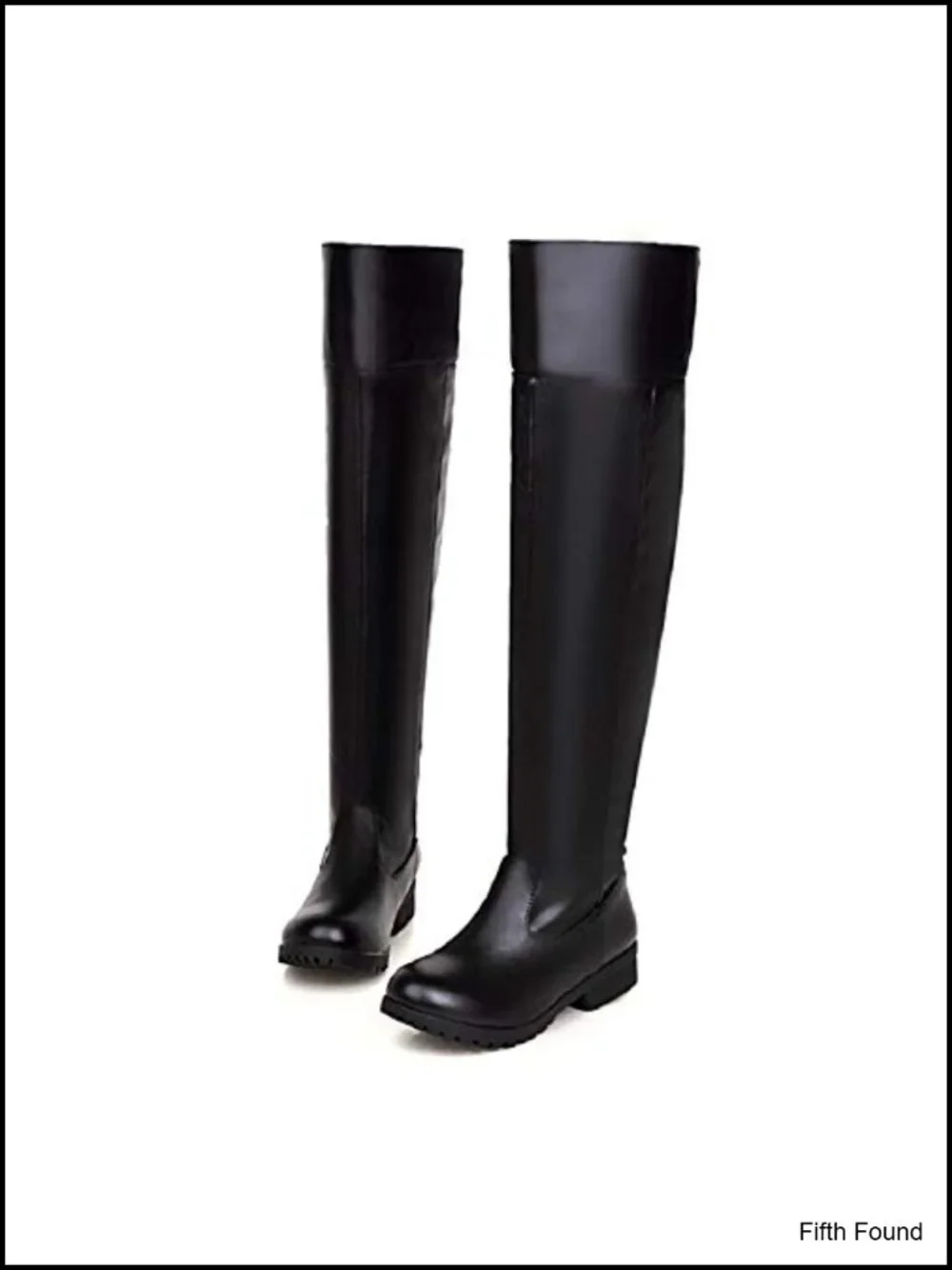 Knee High Equestrian Riding Boots Cosplay Costume Shoes Faux Leather